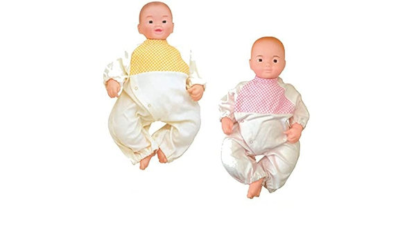 Amazon Co Jp 新生児 抱き人形 ゆうくん あいちゃん 男女ペア クリーム ピンク 文房具 オフィス用品