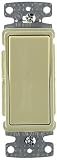 Hubbell Wiring Systems RSD115ILI tradeSELECT Single Pole Illuminated Decorator Quiet Rocker Switch, 