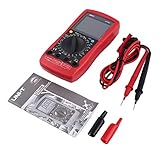 マルチメーターUNI-T UT105オートモーティブハンドヘルドマルチメータAC / DCVオームダイオード電流電圧メータテスタメータデジタル電流計マルチテスター（赤とグレー）