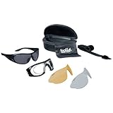 Bolle Raider Ballistic Spectacles - Clear, Smoke, Yellow Lens Black Frame [並行輸入品]