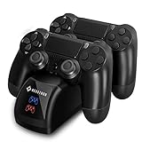 Beastron デュアルUSB充電ステーションドック Sony PS4コントローラー用 デュアル充電バックスタンドドッキングステーション LEDライトインジケーター付き Playstation 4 PS4対応 ブラック