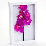 Bits and Pieces – Framed LEDピンクOrchid Flower – 美しいホーム照明吊り壁アート