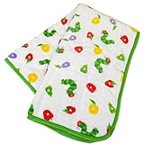 はらぺこあおむし 敷きパット フランネル ベビー布団 あったか THE WORLD OF ERIC CARLE j-kuz60(グリーン)