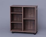 収納 棚 本棚 カウンター下などに 収納カート 6026/ブラウン