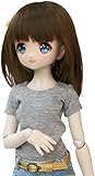 【Petite Marie】1/3 MDD対応 半袖 Tシャツ 着回し シンプル 薄グレー ラウンドカラー デイリーTシャツ カジュアル 40cm ドール BJD 人形服 【プティットマリエ】 [No.0051]