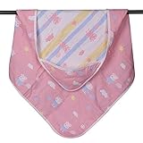 F's MAUMU 赤ちゃん ベビー おくるみ 綿 ガーゼ 6枚重ね フード & 紐 付 バスローブ ブランケット 沐浴 出産祝い (B)