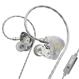 Hifi Kingdom ND-001ハイブリッド型(1DD+4BA)有線インイヤーモニターSilver with Mic