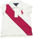 Ralph Lauren(ラルフローレン) ビッグポニースランテッドガールズ鹿の子ポロシャツ(OffWhite)/BigPony 6(6才) [並行輸入品]