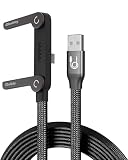 Chubby Cable USB ケーブル 240W 高速充電 編み込み スマホスタンド内蔵 T字型折りたたみ式 高耐久マルチ機能 Type C 充電ケーブル, 1.5m, USB A-Type C