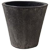 軽量コンクリート製植木鉢 フォリオ ソリッド ブラックウォッシュ 43cm