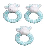 Angel Dear 3個リングRattlesセット、ターコイズGiraffe