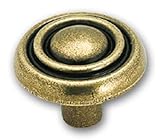 Amerock Brass And Sterling Traditions 1 3/16 Cabinet Knob Burnished Brass by Amerock