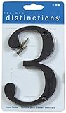 Distinctions by Hillman 843143 4-Inch Flush-Mount Black House Number 3 [並行輸入品]