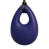 Teething Necklace Jewelry - Organic BPA Free Silicone Teether Ring Pendant Toys for Nursing Moms - A