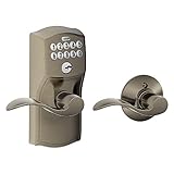 Schlage FE575 CAM 620 ACC Camelot Keypad Entry with Auto-Lock and Accent Levers, Antique Pewter [並行輸