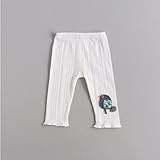 レギンス パンスト ガールズ 5分丈 スパッツ かわいい 花柄 付き タイツ パンツ キッズ 子供 ジュニア 女の子 春秋 カジュ アル パンス 綿 ソックス タイツ スキニー 靴下 長ズボン 刺繍 