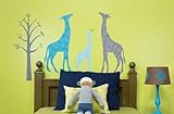 Oopsy Daisy 28 by 35-Inch Peel and Place Modern Giraffe by Stacy Amoo Mensah, Small, Blue by Oopsy D
