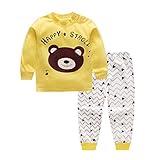 キッズパジャマ ホーム ウェア 子供服 男の子 女の子 上下セット アニマル 春 秋 冬 寝巻き カジュアル お出かけ (80cm)