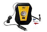 車用空気入れ FIVE STAR エアコンプレッサーDC 12V コンパクト シガーソケット接続式 ３種類アダプターノズル付き自動車 バイク ボール 浮き輪 レジャー用品
