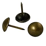decotacks® Outdoor (Stainless) Upholstery Nails/tacks 7/16in - 100 Pcs [Antique Brass Finish] DX0511