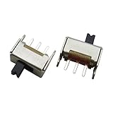 Goliton® 100X　SS12D07 1P2T DIP SPDT　トグルスイッチ　ハンドル長3mm　スライドスイッチSS-12D07　シルバー