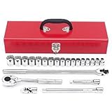 Stanley Proto j54210 22 Piece 12ポイント1 /2ドライブメトリックソケットセットby stanley-proto