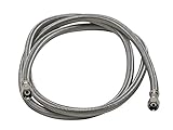 Fluidmaster 12IM60 Ice Maker Connector, Braided Stainless Steel - 1/4" Compression Thread x 1/4" Com
