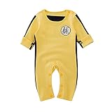 ベビーロンパース Hosam 子供服　赤ちゃん 男の子 女の子 ロンパース コスチューム ワンピース 春 秋 冬 衣装　室内 子供の誕生日プレゼント 出産お祝い (80, イエロー)