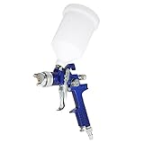 KKmoon エアスプレーガン HVLP ペイントスプレーガン エアブラシ 口径1.4mm 600cc 重力式 車 家具仕上げ コート塗装 スプレーツール