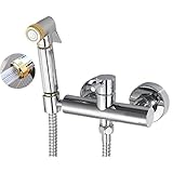 ownaceバスルームトイレソリッド真鍮Hand Held Shattaf BidetおむつSprayerキットwithホット&コールドミキサー