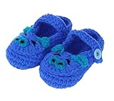 (ビグッド)Bigood ニットベビーシューズ ファーストシューズ ニット靴 ルームシューズ 新生児 子供用 可愛い子豚型ダークブルー お祝い ソックス