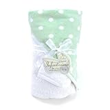 Infantissima Hooded Towel, Minky Green Dot by Infantissima