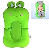 ふかふかベビーバス 浮かべる蛙 ソフトベビーバス枕パッド 赤ちゃん 楽々おシャワ 出産祝い ギフト ベビーお風呂用 スポンジマット 新生児 55 x 34cm (スマイル)