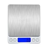 Cozyswan電子秤 デジタルスケール 皿はかり 精密 計量秤 電子はかり 超小型 キッチン用 0.1 ｇ/3000ｇまで オートオフ 風袋引き機能(日本語取扱書付き）