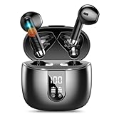 イヤホン bluetooth ワイヤレス【2026最新ブルートゥース イヤホン】Bluetooth5.4 ENC通話ノイズキャンセリング HiFi音質 ブルートゥースイヤホン 長時間再生 自動ペアリング 最大40時間再生タッチコントロール LEDディスプレイ Type-C充電 IPX7防水 小型/軽量 iOS/Android適用 WEB会議通勤/通学/スポーツ/音楽/ゲーム (ブラック)