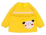 【SEBLES】 キッズ ベビー カラフル キュート エプロン スモック 幼稚園 お絵かき 全7種 サイズ 66 73 80 クロスセット (Ｂ：イエロー,66)