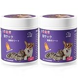 ISHU New 犬 歯磨き 猫 犬 歯みがきシート 猫 犬猫 歯磨きシート 指サック ペット用 歯ブラシ 犬 口臭 猫 デンタルケア 犬 子猫 子犬 犬 口腔ケア 50枚入 2 個セット計100枚（シートサイズ：80*40mm）