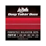La Bella 750T-B ホワイトナイロン・テープワウンド ミディアムスケール用 5弦ベース弦