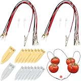 フルーツ電池科学実験キット 2セット フルーツバッテリーサイエンスキット 果物発電じっけん 亜鉛板 銅板 実験用金属板 学習玩具 DIY 知能発達 興味関心の育成 小学生 中学生 科学小道具（片端ワニ口クリップリード線 4本+U字型ダブルリード線 6本+ランダムな色の小さなライトビーズ 4個+亜鉛板 8枚+銅板 8枚）