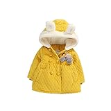 Pojour ベビー服 子供服 0-3歳女の子コート 冬 防寒 かわいい無地プジャケット 厚手コート　おしゃれフード付きコート 暖かい 綿 ベビールームウェア 普段着 カジュアル 旅行 記念日 プレゼ