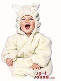 かわいいハロウィンホワイトマウスの幼児の子供のサイズコスチューム変装