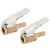 Senzeal クリップ式 エアチャック2個入り タイヤバルブ エアチャック コネクタカー オープンフローインフレータ (6mm)
