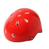 JOKnet ヘルメット キッズ 自転車 バイク おしゃれ 子供 防災 安全 ジュニア 男の子 女の子 サイクル レッド F(約54cm前後)