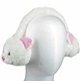 ガールズイヤーマフラー[Pianissimo]女の子|子供|女児 Freeサイズ ネコ-ホワイト