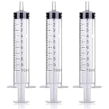 TOUFEIYUAN 注射器 10ml シリンジ 3個 き パック 液体測定シリンジツール 、個別に密封された。プラスチックオ 猫 犬 オイル 注入 洗浄 と分配 シリンジ ペット 注入器 給餌 介護補助 補修用注射器 目盛り付き、科学実験室、給餌ペット、オイルまたは接着剤アプリケーター用 (10ML)