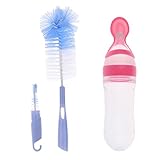 Prettyia 2個入り　新生児　ベビー　シリコーン　スクイズ　ベビー　フード　ディスペンシング　スプーン　90ML　