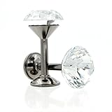 (Black) - Sumnacon 2 Pieces Crystal Curtain Hold Backs Window Drapery Tie Back Clips Wall Hook Tasse