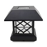 amzmonnsuta 1.2Vの庭の芝生ソーラーホワイトピラーランプ屋外コテージコートヤードフェンスLEDライト