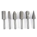 6ピース/ロット木工木材ドリルビットセット高速フライスカッター彫刻ツールhss木彫りツールdiyロータリーツール
