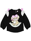 (アースマジック) EARTHMAGIC ドットマフィー肩フリルロングＴシャツ 110cm ブラック
